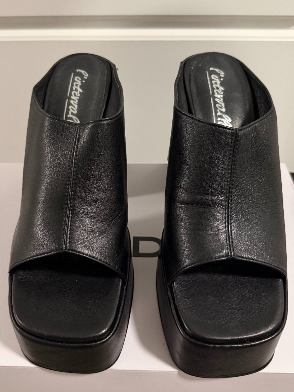 Black L'intervalle Mule Heels